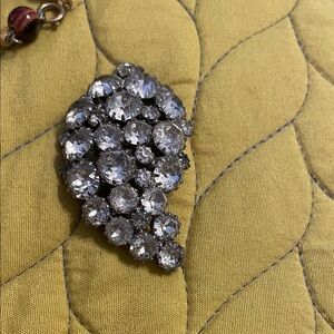 Elegant Silver Crystal Brooch